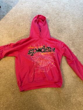 Pink sp5der hoodie